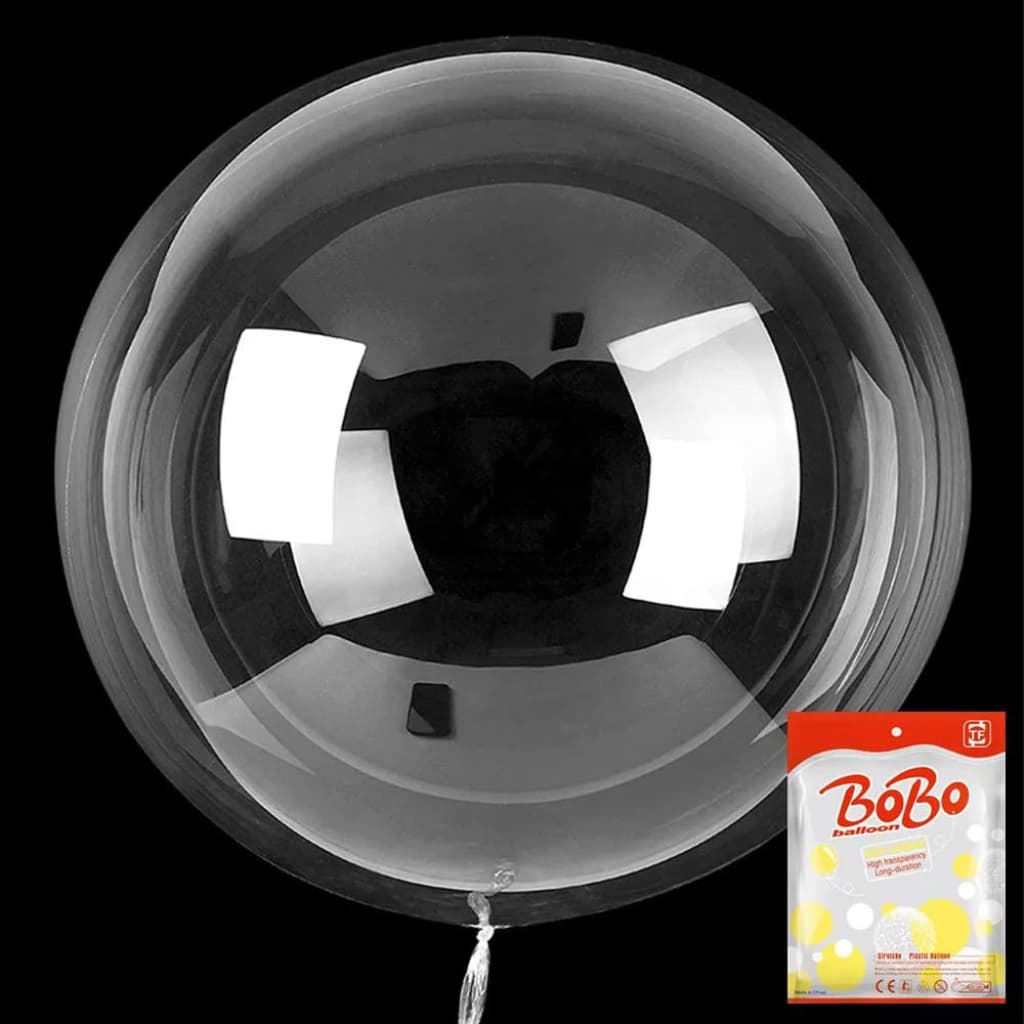 Kit 50 Unidades Balão Bubble 24 Polegadas 60 Cm Cristal Festas Decoração