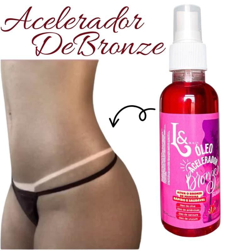 Óleo Ativador Parafina  de Bronze Urucum 120ml Marquinha De Fita Biquíni - L&Beauty