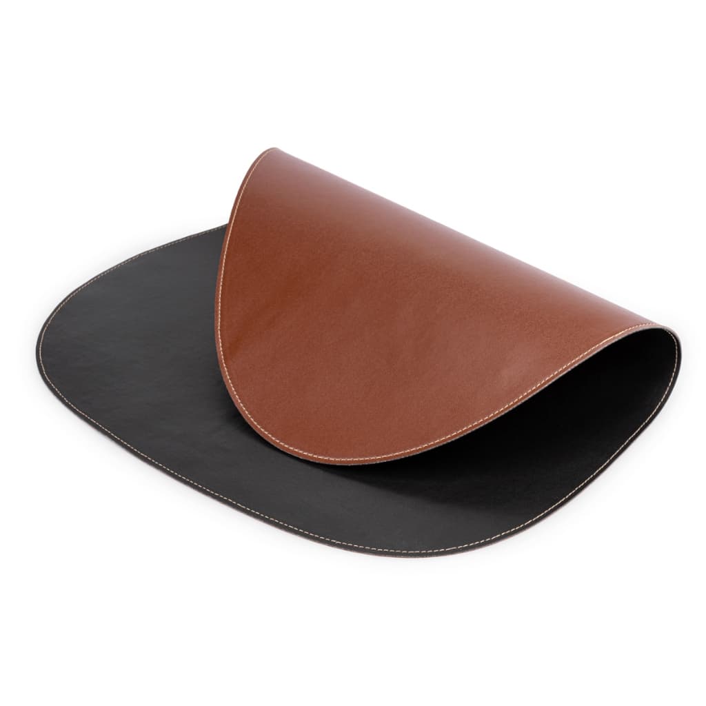 4 unidades de jogo americanos em courino com costura lateral dupla face