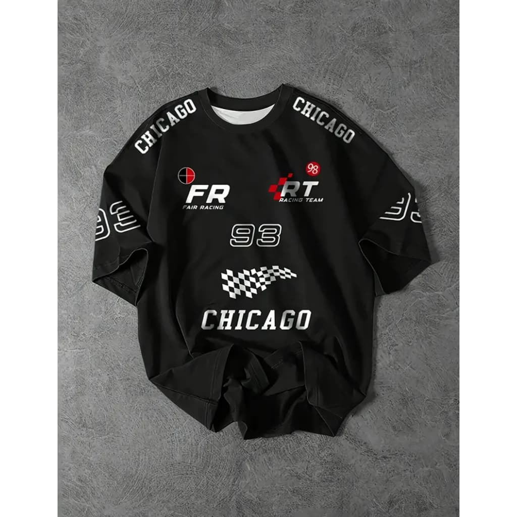 Camiseta Jersey Masculina Baseball Basquete Manga Curta Básica Chicago cod 498