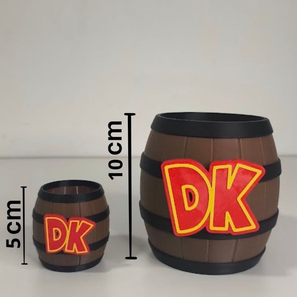 Barril Donkey Kong em 3D | Estilo Geek para Escritório ou Gamer