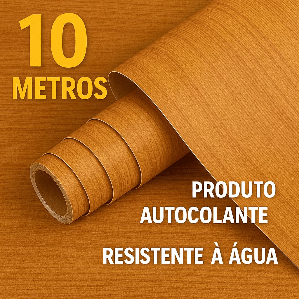 Papel Adesivo 5m 10m Madeira Magnon Autocolante Resistente à Água Efeito Madeira Realista