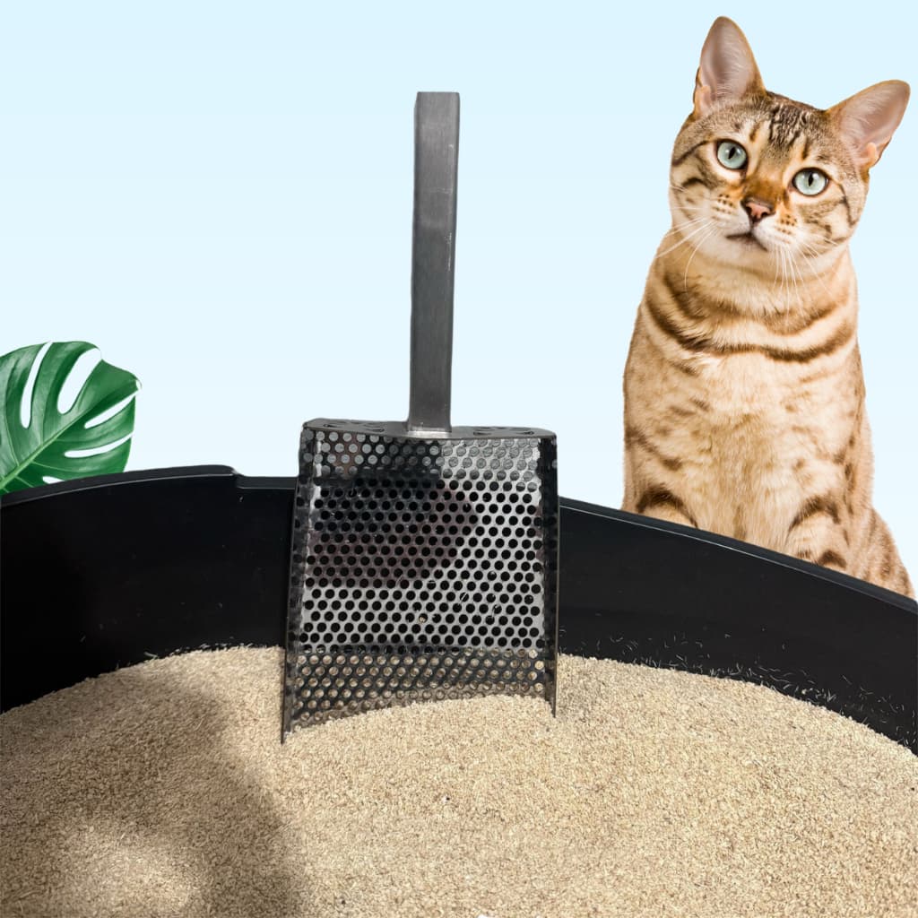 Pazinha Higiênica Coletora de Areia Pet Gato Cachorro Aço Inoxidável - Unishop