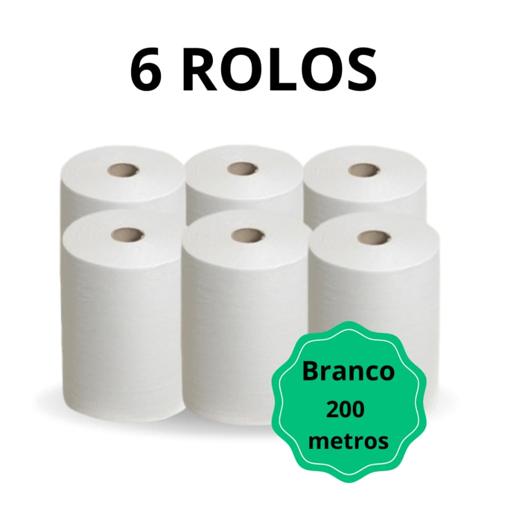 Papel Toalha Bobina 6 rolos 20x200 mt papel de dipenser autocorte