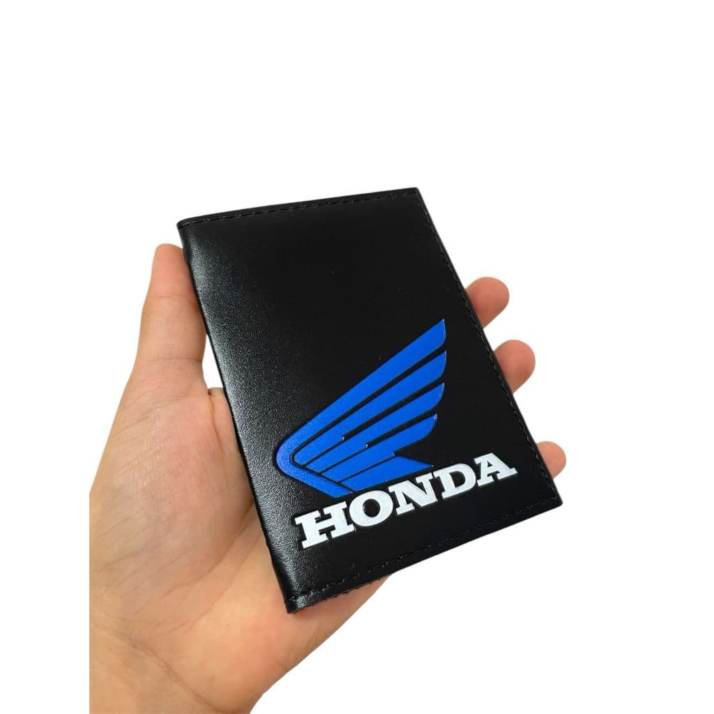 Porta documento Honda feminino e masculino abertura capa preta alta qualidade