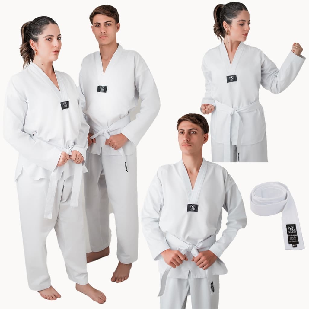 Dobok Kimono Roupa Taekwondo Algodão Leve Adulto + Faixa