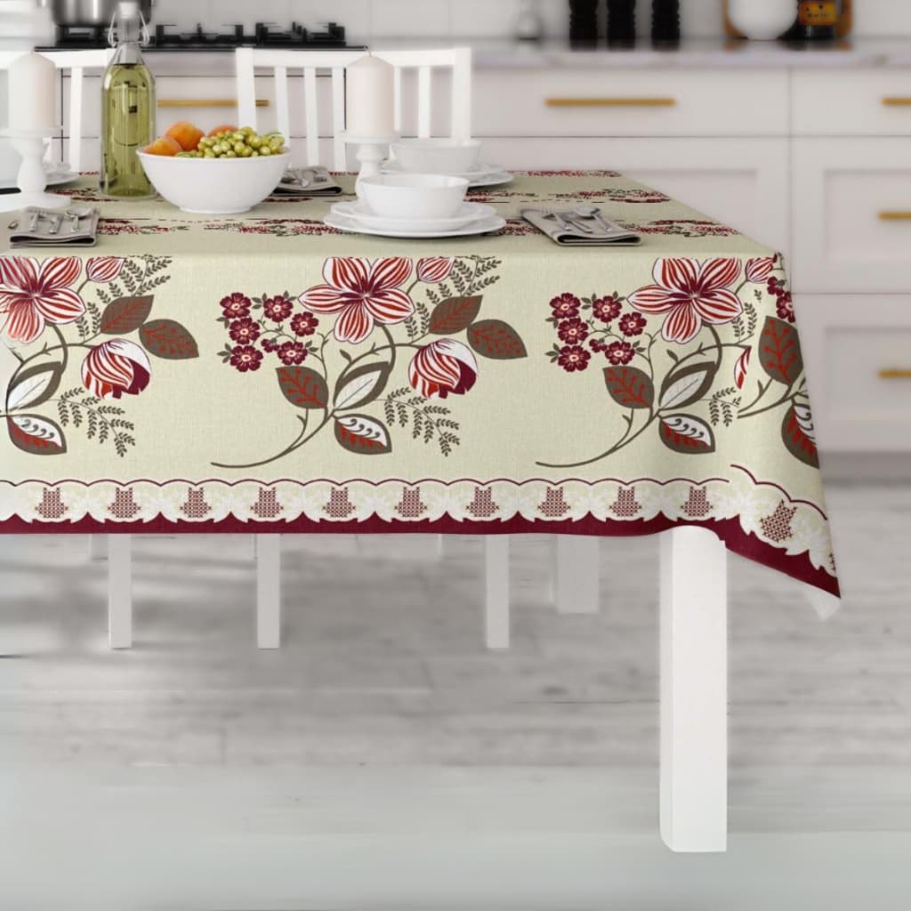 Linda Toalha de Mesa florida  Oxford 6 Lugares 2,00m x 1,40m  de alta qualidade