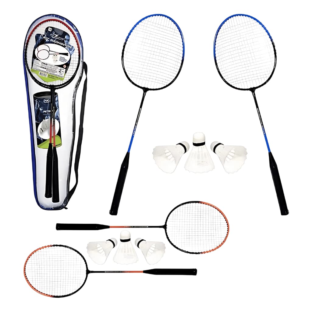 Kit Badminton 2 Raquetes + 3 Petecas + Bolsa Completo Original Brinquedo Criança Esporte