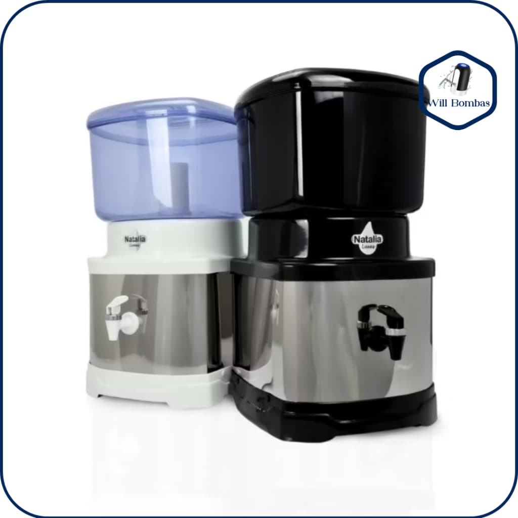 Filtro De Água Com Cuba De Barro Vela Tripla - NATALIA LUXUS 11L