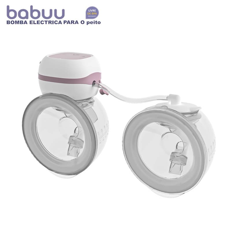 Bomba de tira leite materno ,Bomba Elétrica Portátil Para Leite Materno Recarregável Mãos livres Sucção dupla BABUU