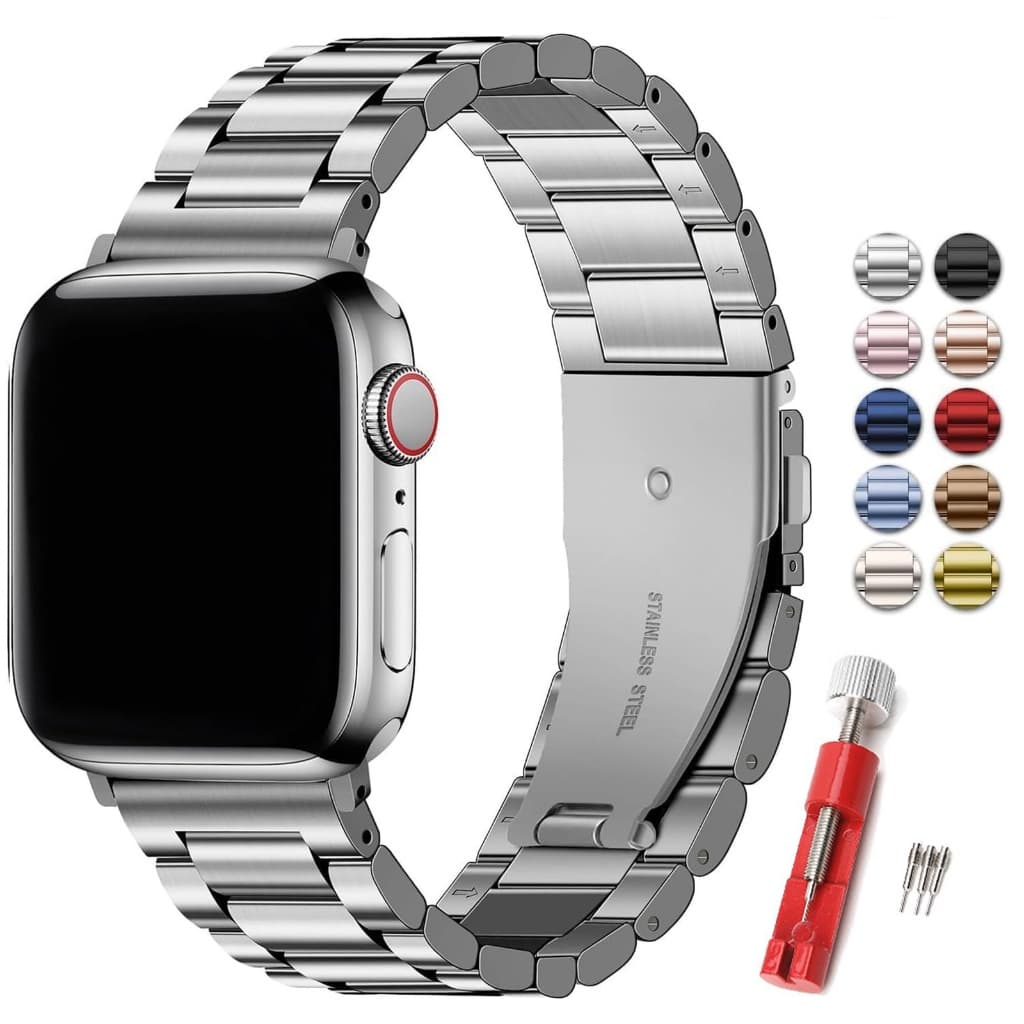 Pulseira de Aços Inoxidáveis para iwatch Apple Watch SE Ultra 3 2 49mm 45mm 44mm 42mm 41mm 40mm 46mm series 11 10 9 8