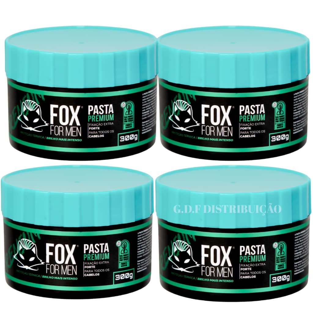 Pasta Modeladora Premium 300g Fox For Men Fixação Forte, Controle de Frizz, Fácil Remoção