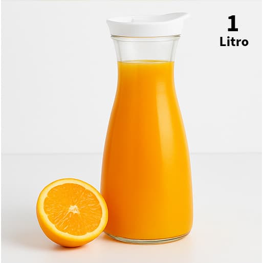 Garrafa Jarra De Vidro Decanter Com Tampa 880mL Suco Leite Vinho