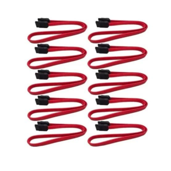 Kit 10 CABOS SATA DADOS PARA HD/SSD