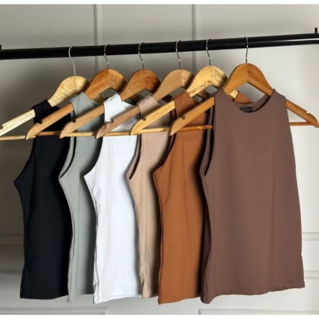 Kit com 2 Blusas Regatas Basica Suplex