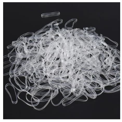 Liguinha Elásticos descartáveis ​ transparentes,  PET, PENTEADOS, TRANSAS, ASSESSORIO  CABELO