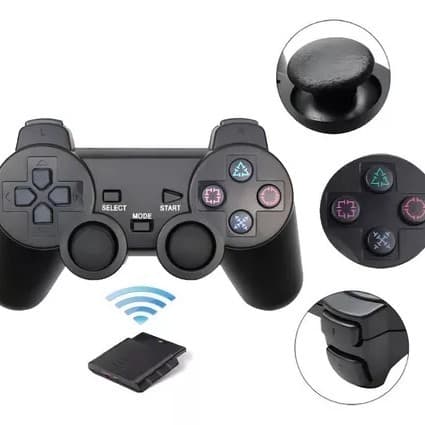 Ps2 Play 2 A Pilha Sem Fio Joystick  garantia 1mes