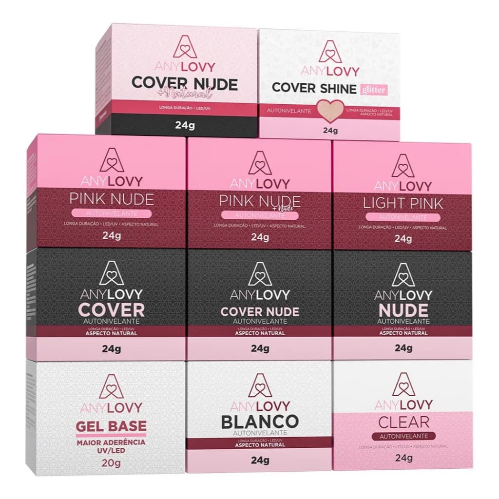 Gel AnyLovy - 24g Construtor Alongamento Unha Postiça Acrigel