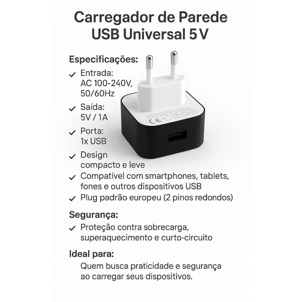 Carregador Amazon 53-024641 Usb De Parede Carregamento Rápida Preto