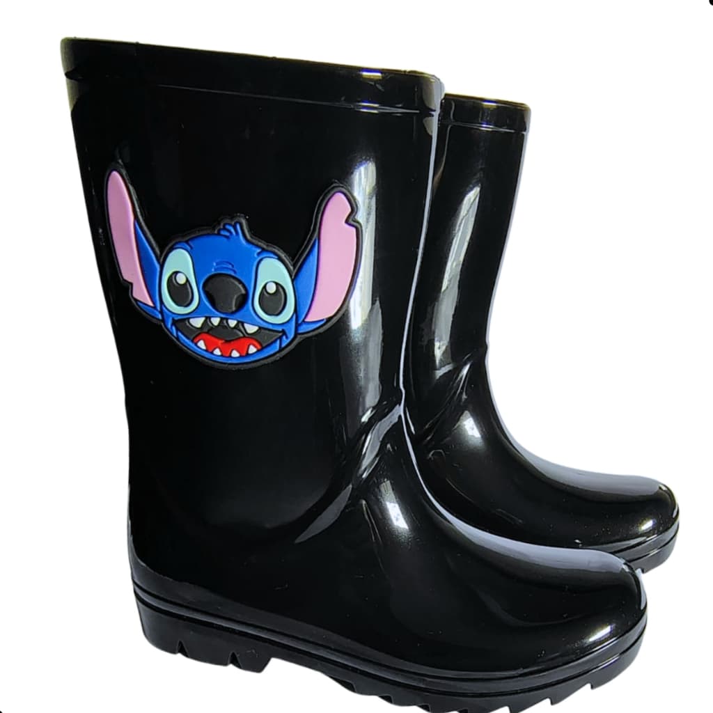 Galocha Bota Infantil Menina Stich Para Chuva Frio Leve e Macia