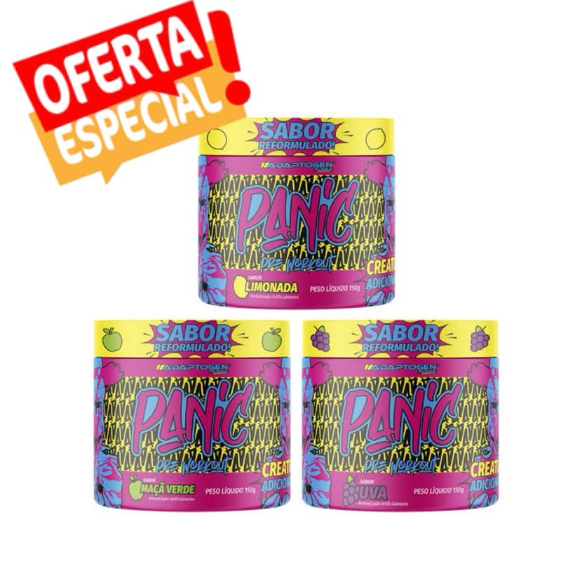 Panic Pré treino Adaptogen 150g Com Creatina