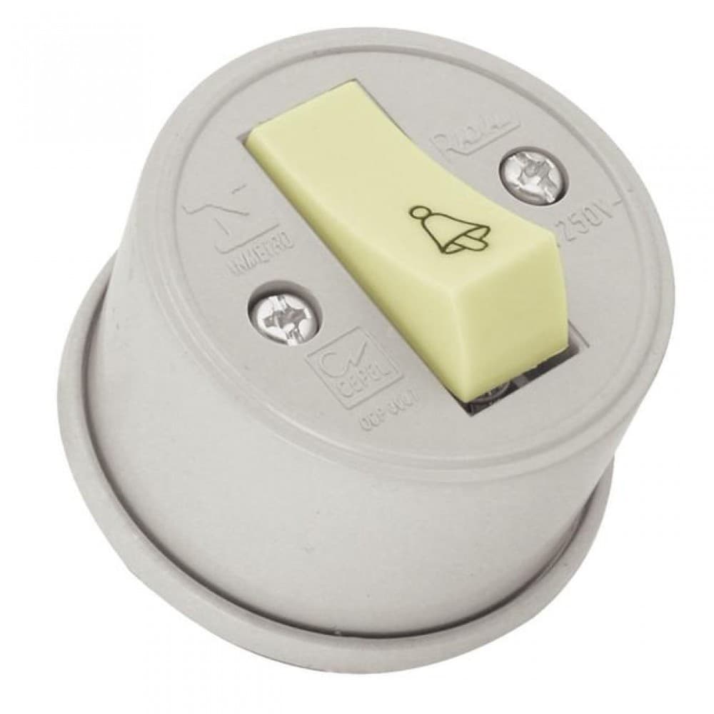 INTERRUPTOR P/CAMPAINHA.EXT.RADIAL CINZA