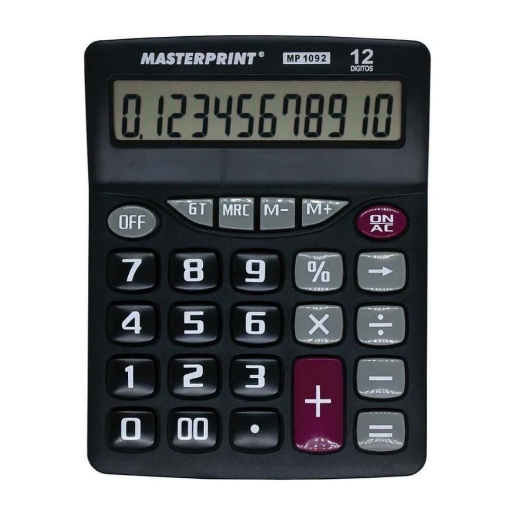 Calculadora Eletrônica  Manual  12 Dígitos  - Masterprint