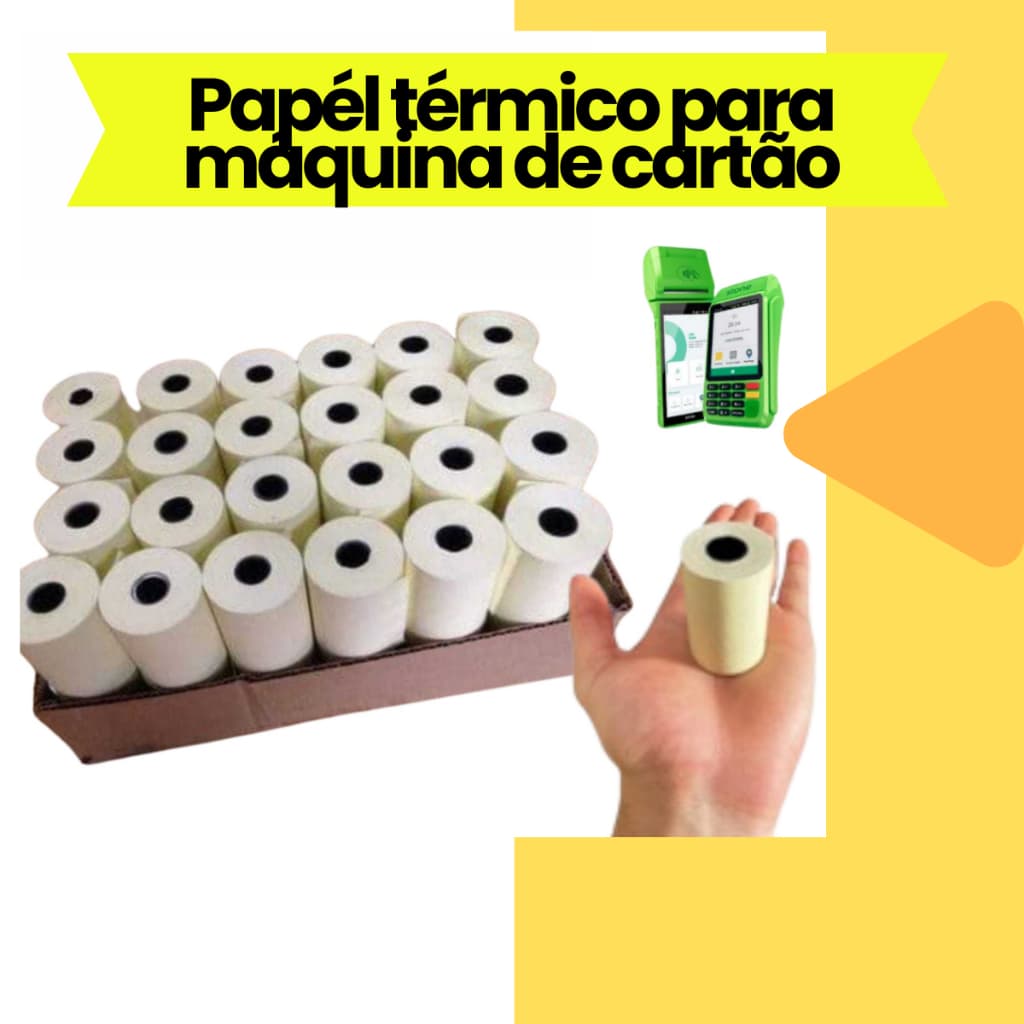 Kit 10 Bobinas de Papel Térmico para Maquina Impressoras bluetooth Sem Fio portátil