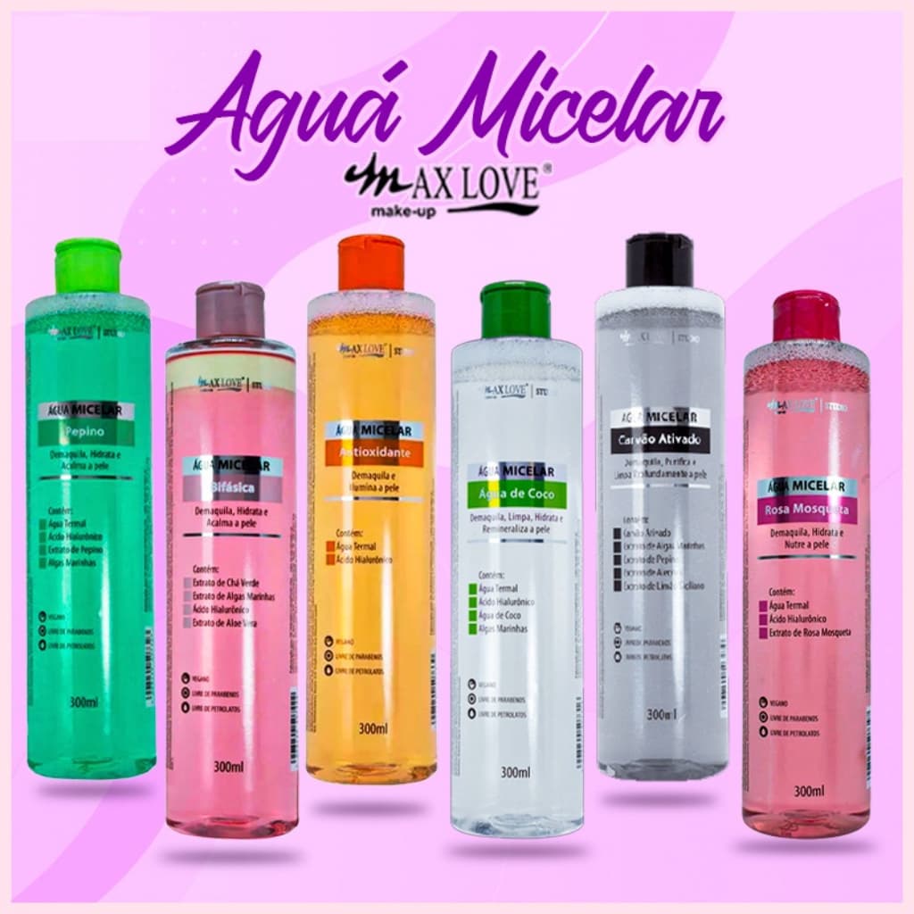 Agua Micelar De Max Love Seis Opção Para Escolhe 290 ml
