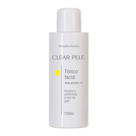 Clear Pele Tonico Facial Acido Glicolico 7% 120ml Abelha Rainha