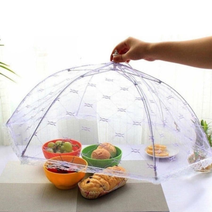 Protetor De Alimentos Fruta Bolo 40x46cm Tela Mosquiteiro Cozinha Rede Para Comida Retrátil Prático