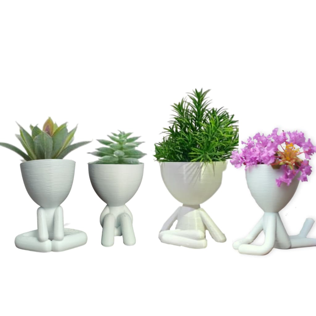 Robert Plant Kit 4 Mini Vasos Plantas para Cactos e Suculentas Decorativos