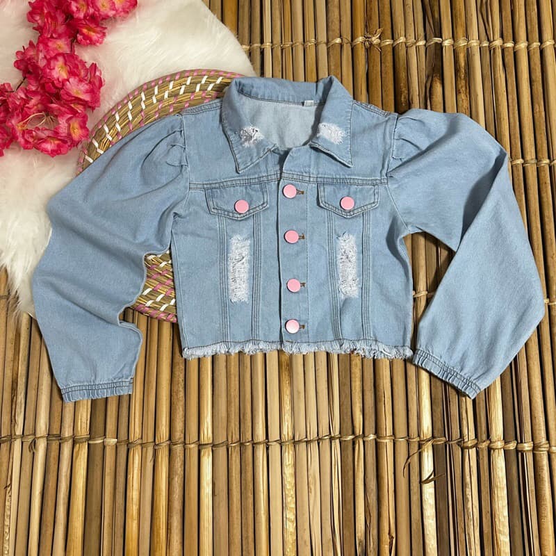 JAQUETA JEANS INFANTIL MENINAS LANÇAMENTO