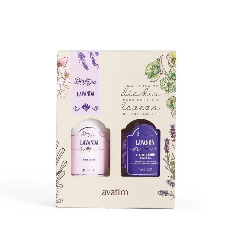 Kit Dia Dia Lavanda: Hidratante e Gel de Banho Avatim