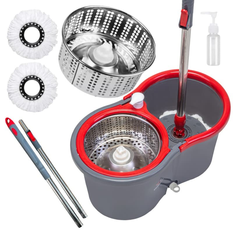 CONDOR Mop Esfregão Giratório 360 Balde 13 Litros Cabo 1,4mt