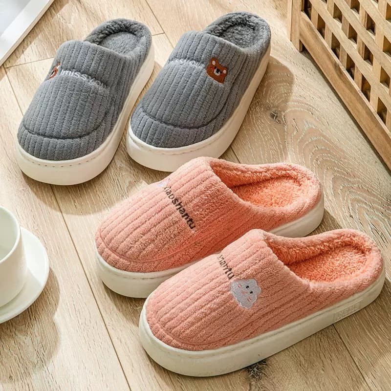 Pantufa Adulto Aveludada Unissex Pantufa Super Confortável Com Solado Antiderrapante