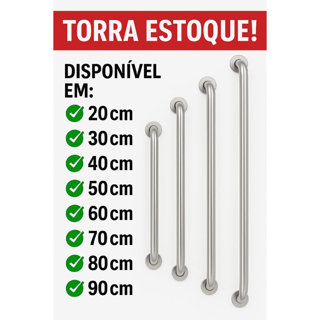 Barra de Apoio  Segurança no Banheiro para a Família | Reforçada| Corrimão| Alça de apoio, Idoso, PCD, grávidas.
