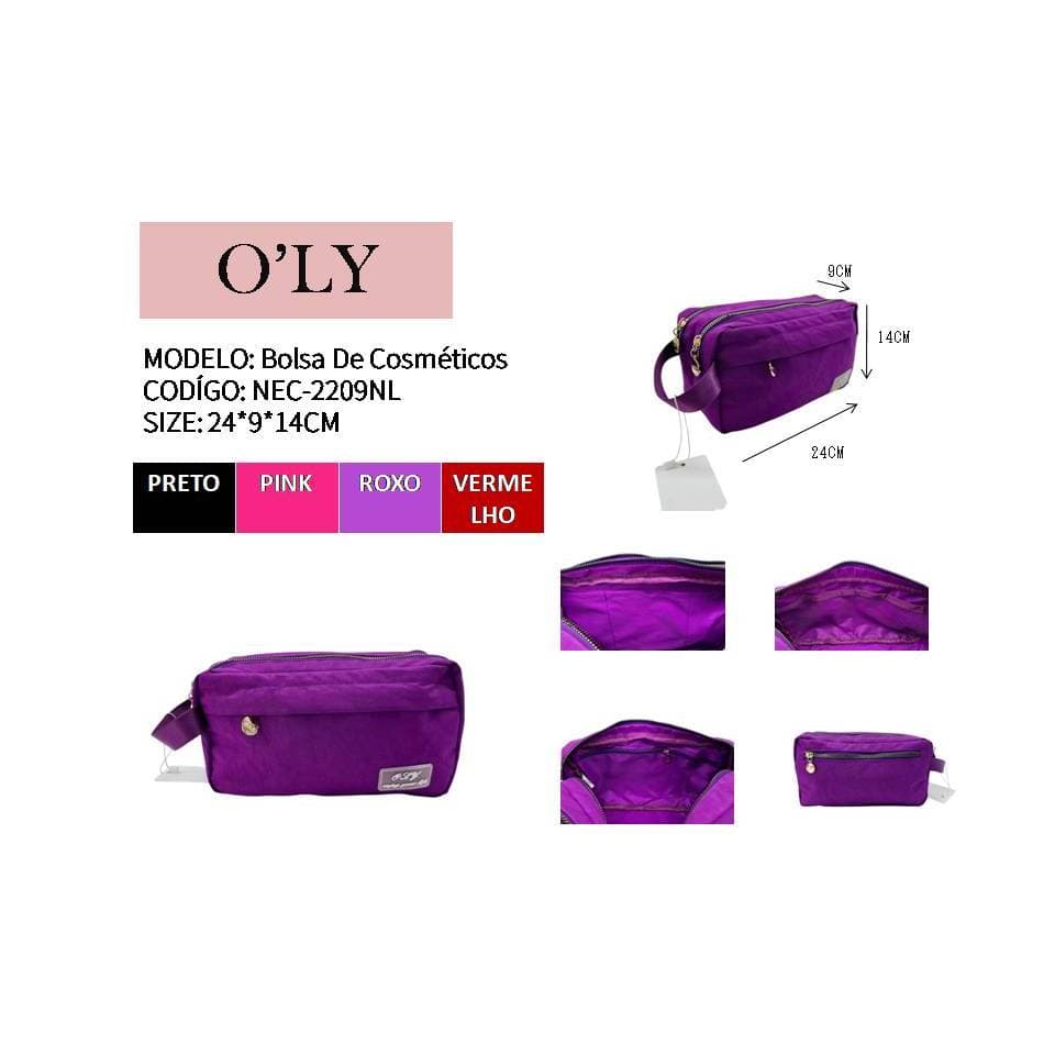 Bolsa de Cosméticos O'LY Necessaire de Viagem Organizadora 4 Tipos de Material Impermeável
