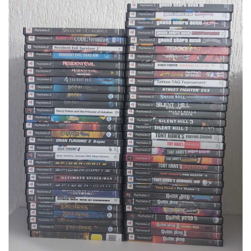 qualquer game de playstation 2 no box com encarte e mídia impressa
