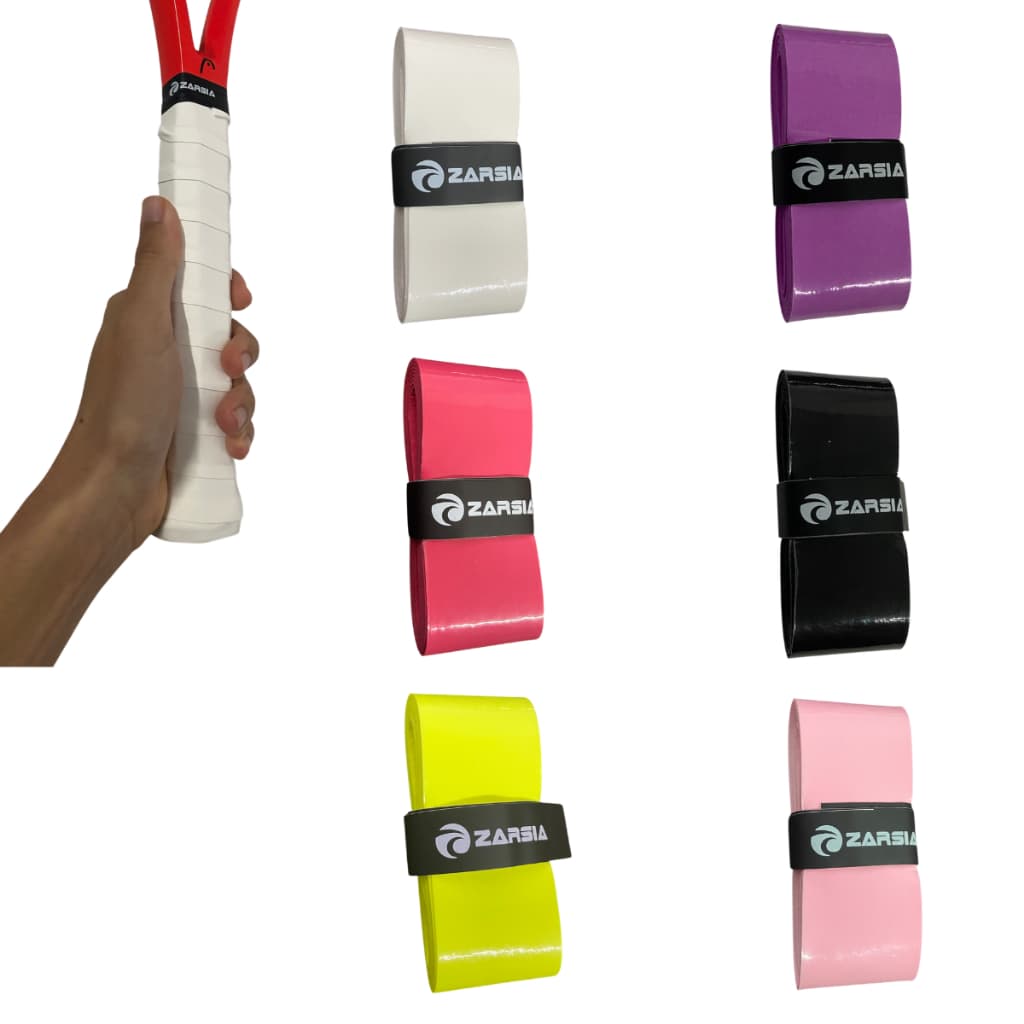 5 / 10 Zarsia Power Overgrip Liso Pegajoso Tenis Beach Padel