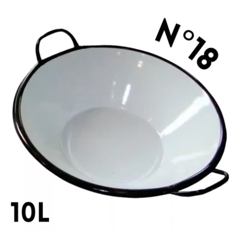 Tacho Esmaltado Para Frituras N18 NCG - 10 Litros Pastel Fritura Batata