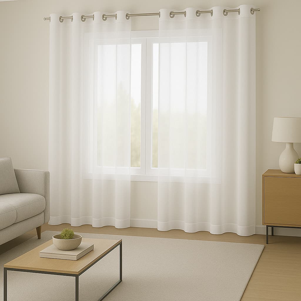 Cortina de Voil Para Quarto e Sala Lisa Voal Diversos Tamanhos