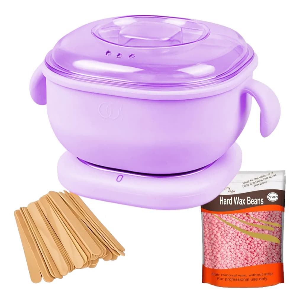 Kit Completo Panela Cera  Dobrável De Silicone Fácil De Limpar Portátil PANELA DE CERA Bivolt