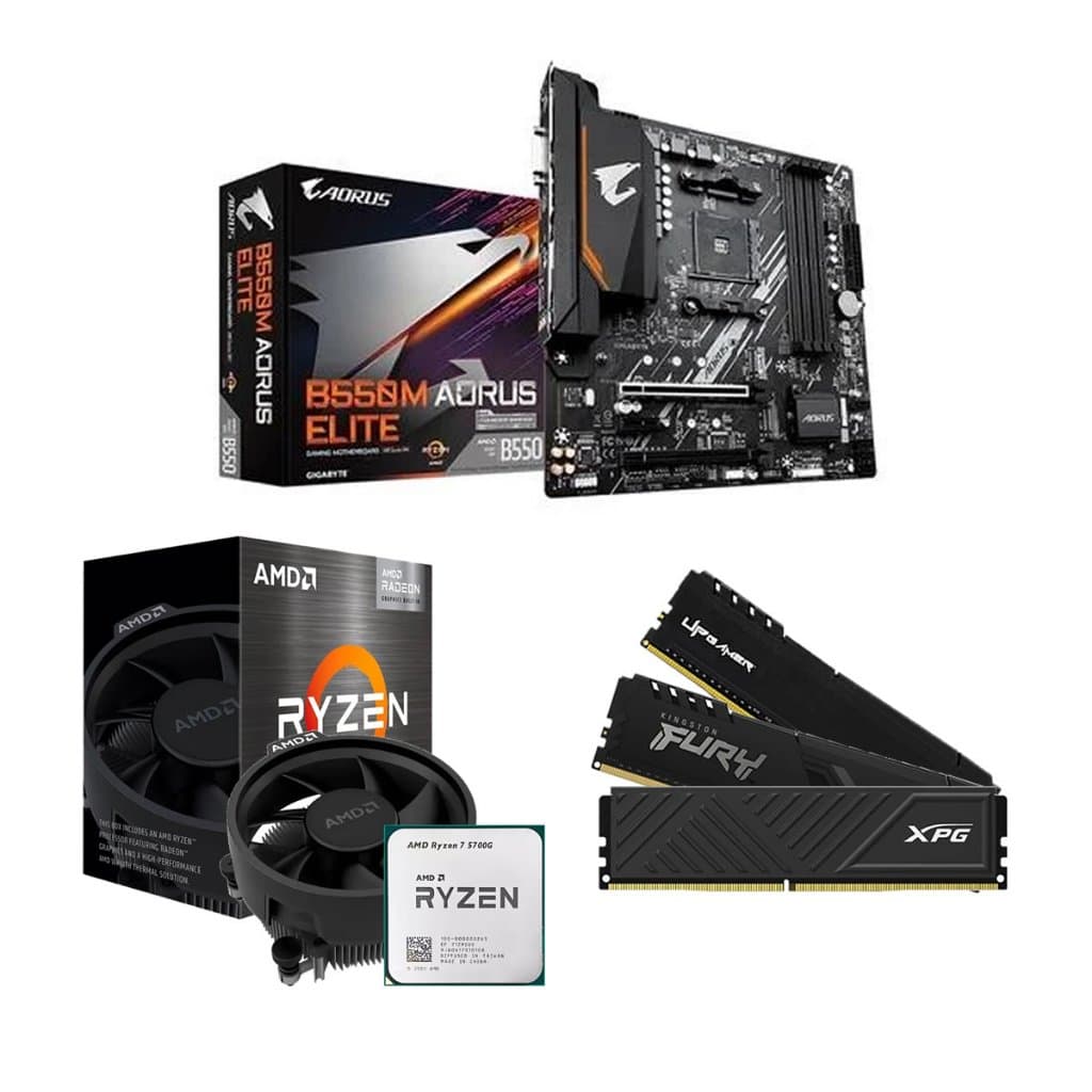 Kit Upgrade Amd Ryzen 7 5700G B550m Aorus Elite 32GB Ram