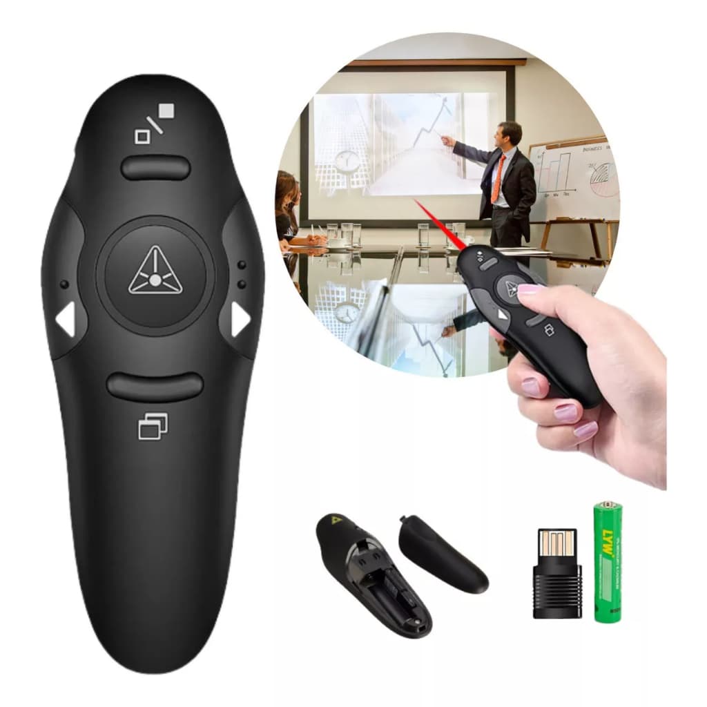 Controle Wireless Para Passar Slide Com Laser Para Projetor PC USB
