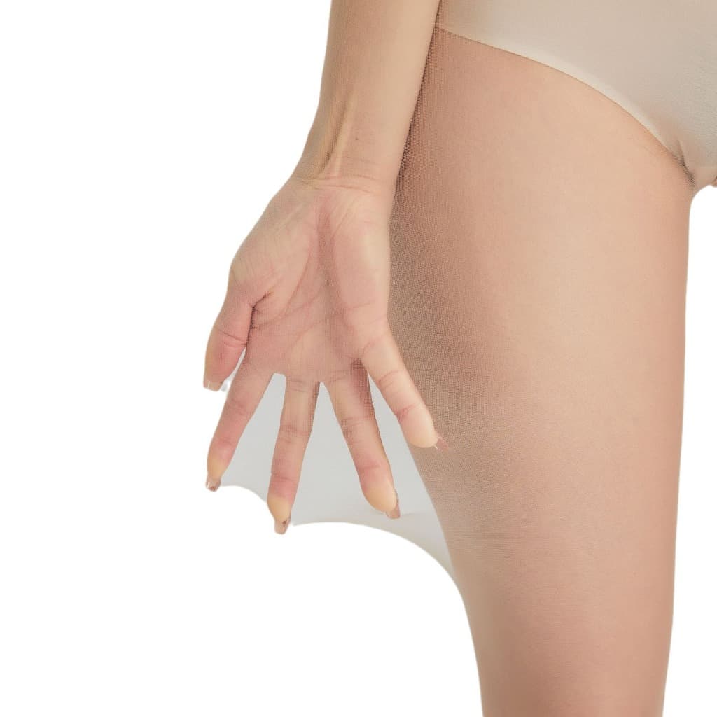 MEIA CALÇA FIO 20 FINA BASICA CLASSICA FEMININA COR PRETO / BEGE