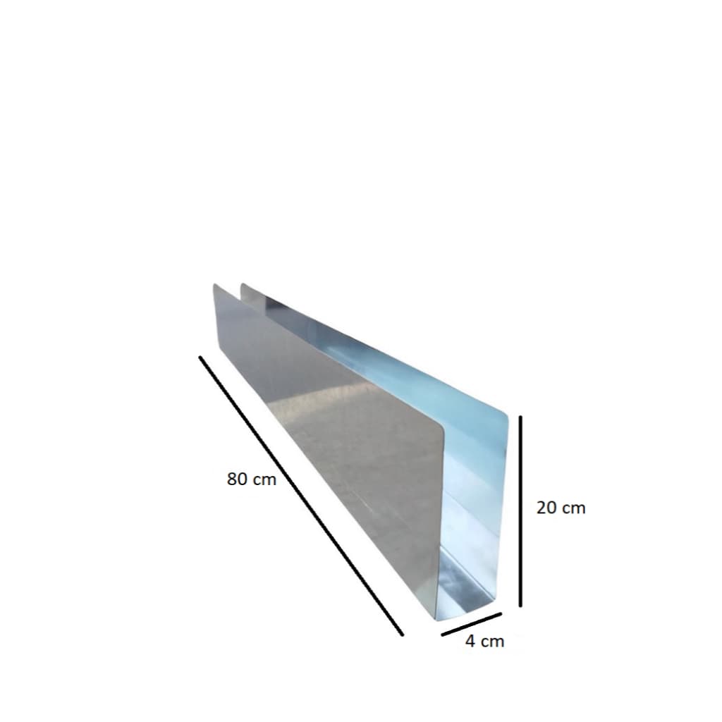 Proteção Salva Porta Contra Umidade Galvanizado 80x20x4 cm