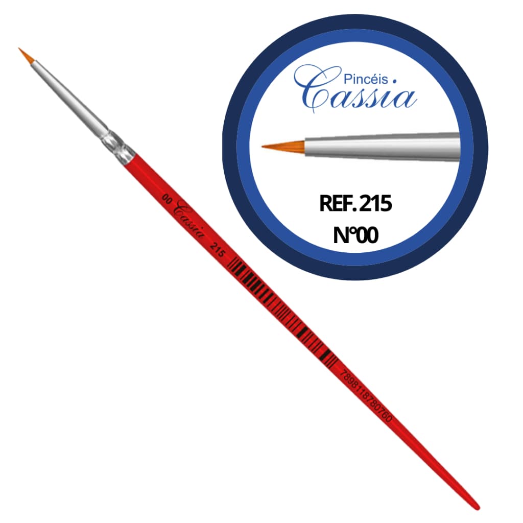 Pincel Filete Artistico Cabo Curto Ref.215 - Pincéis Cassia