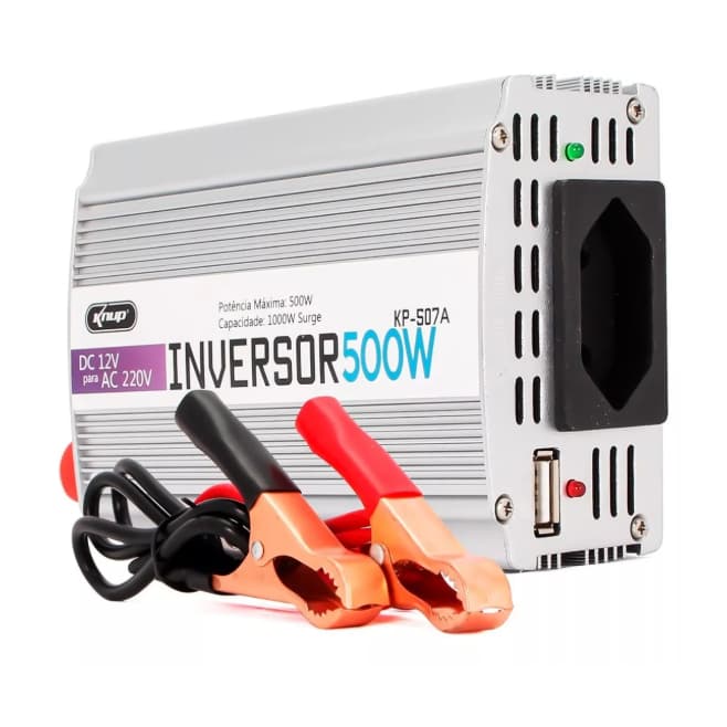 Inversor 12v 220v 500w Converso Tensão Automotivo Usb 60hz