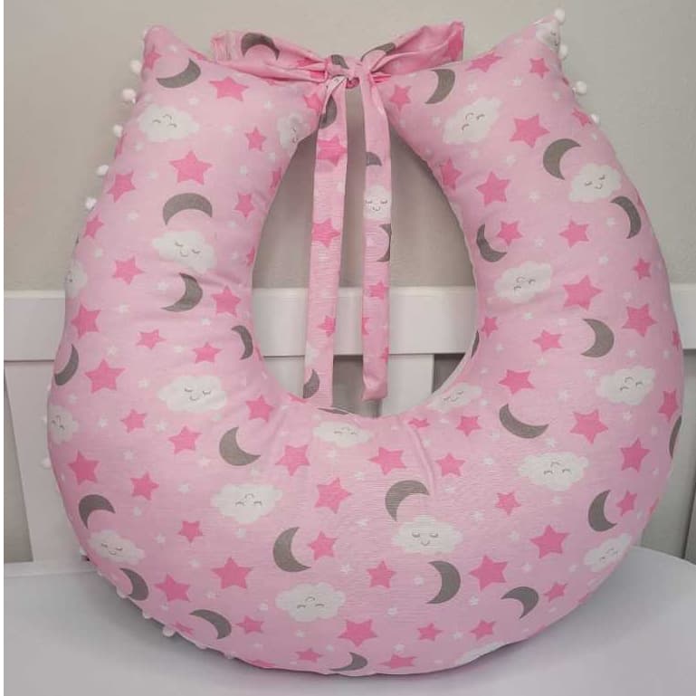 Almofada Travesseiro de Amamentação Tamanho Grande Tecido em Algodão